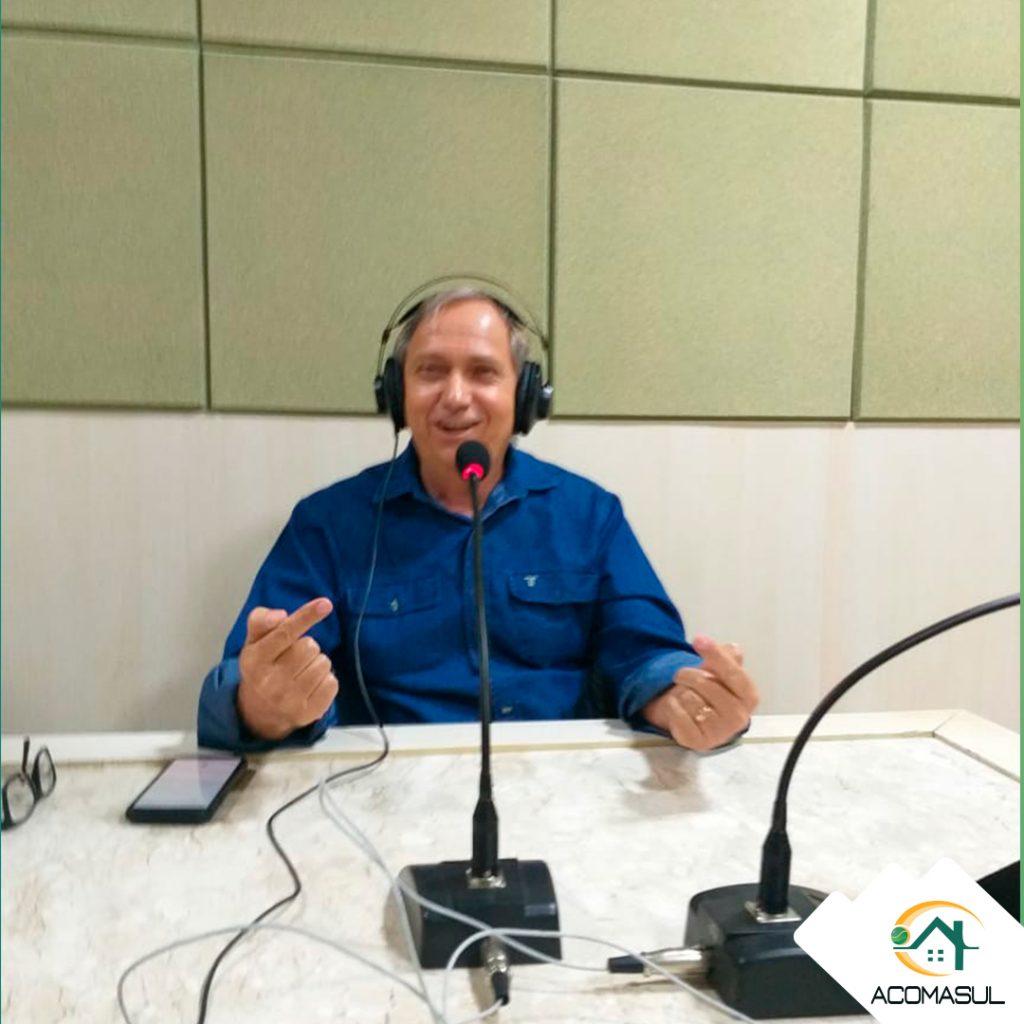 Ouça a entrevista do presidente da Acomasul, Adão Castilho, na rádio Cidade 97FM