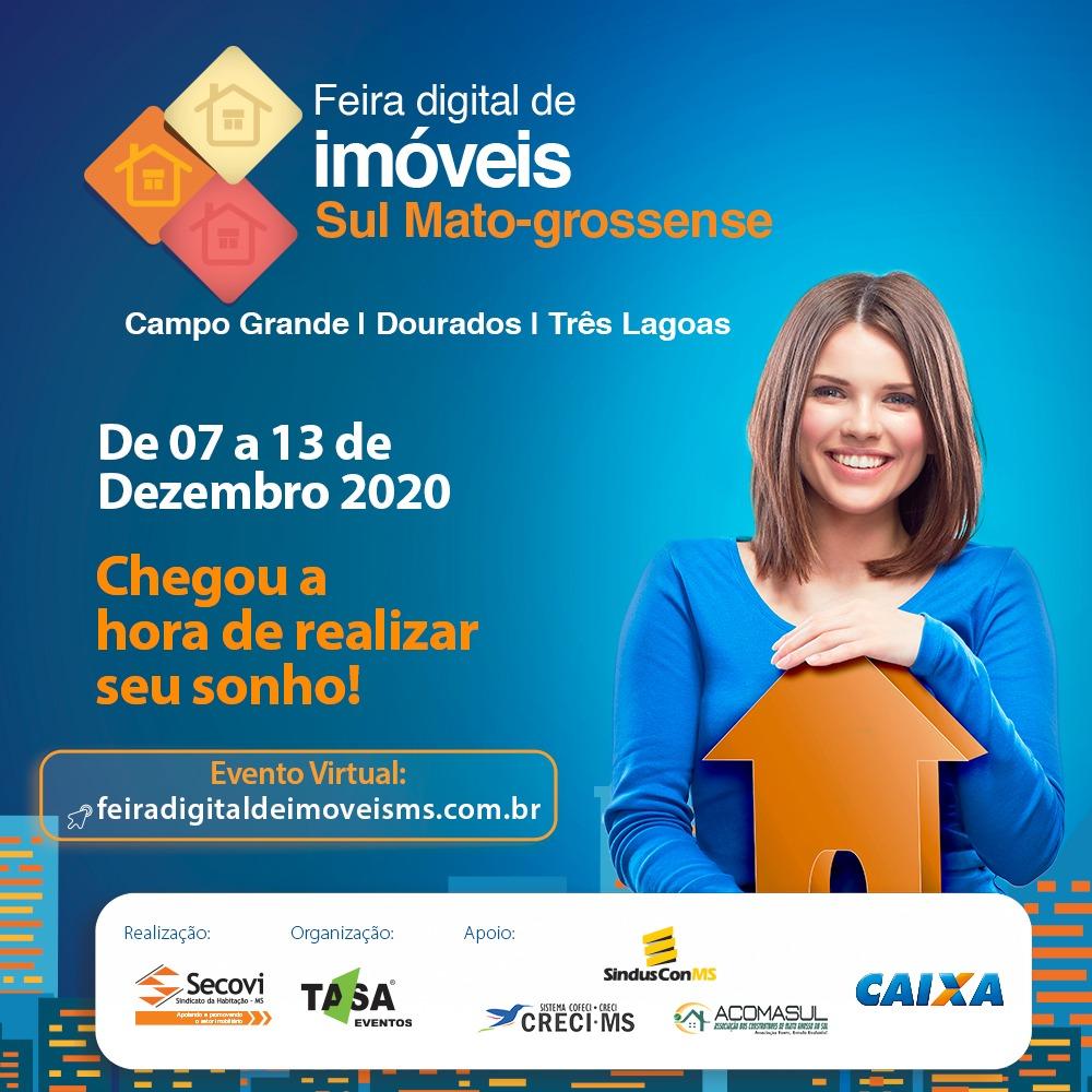 Mais de 4 mil imóveis estão disponíveis na Feira Digital de Imóveis Sul-Mato-Grossense